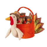Evergreen Fabric Turkey Bucket with Fabric Turkey Set