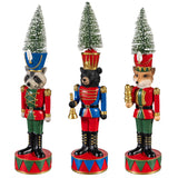 Evergreen Nutcracker Animal with Bottle Brush Tree Table Decor