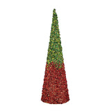 Evergreen Joyful Traditions Glitter Conical Paper Table Decor - Set of 3