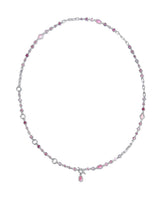 Kendra Scott Mini Elisa Abbie Pink Mix Strand Necklace - Silver Plated