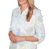 Ruby Rd. Womens Pastel Floral Print Button Down Shirt