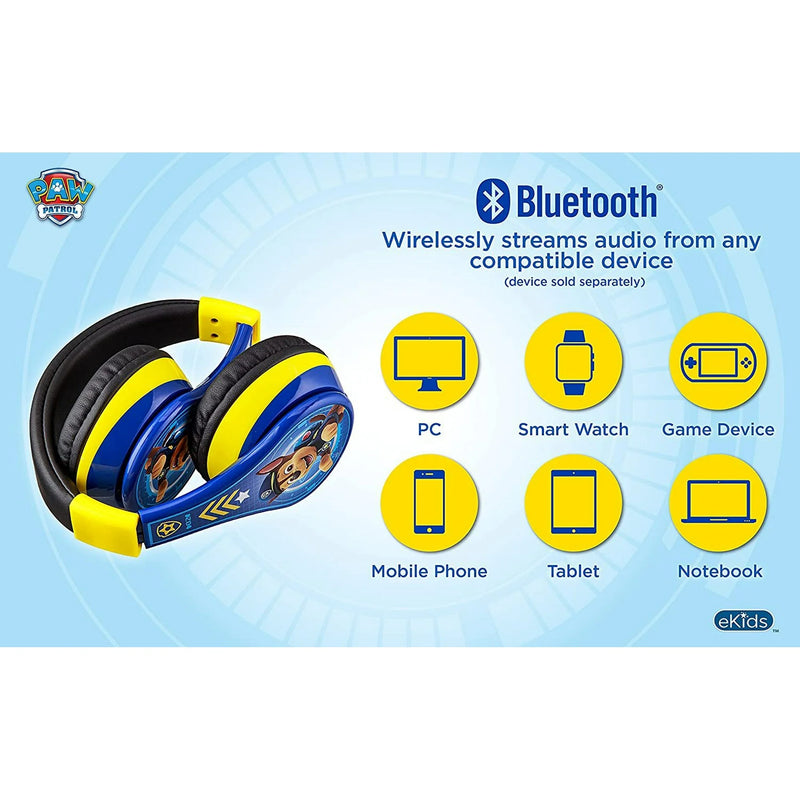 eKids Paw Patrol Chase Bluetooth Headphones