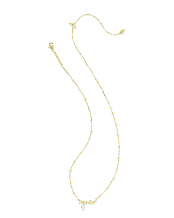 Kendra Scott Mom Crystal Short Pendant Necklace - Gold-Plated