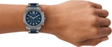 Michael Kors Mens Prescott Chronograph Blue Ceramic & Gunmetal Stainless Steel Watch