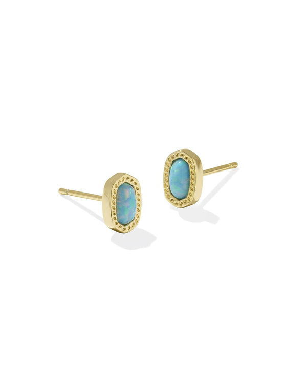 Kendra Scott Mini Ellie Stud Earrings - Light Teal Opal