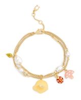 COACH Floral Statement Charm Line Bracelet