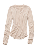 American Eagle Womens AE Long Sleeve Cozy Crew Neck T-Shirt