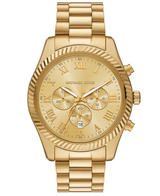 Michael Kors Mens Lexington Chronograph Gold-Tone Watch