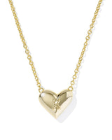 Kendra Scott Heart Letter K Gold Ivory Mother of Pearl Short Pendant Necklace