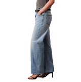 Calvin Klein Womens Wide Cuff Relaxed Jeans