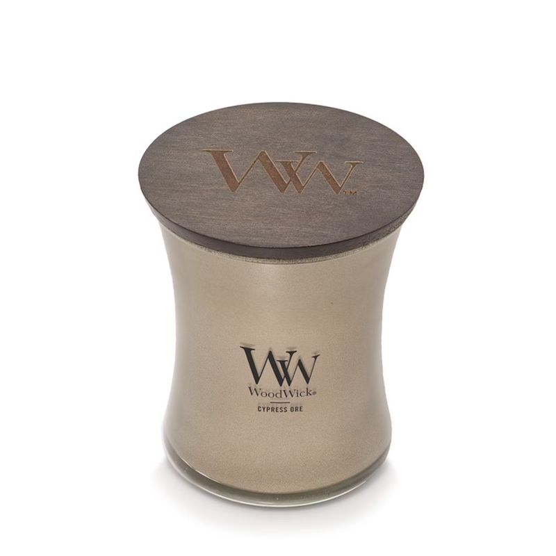 WoodWick Medium Hourglass Precious Metals Candle - Cypress Ore