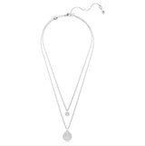 Swarovski Sublima Pendant Necklace - White, Rhodium Plated