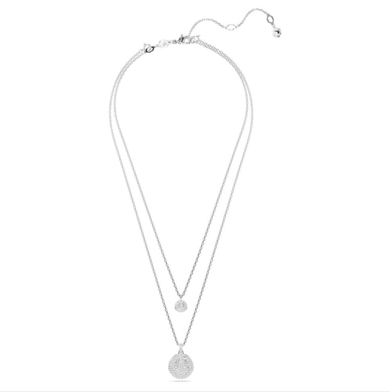 Swarovski Sublima Pendant Necklace - White, Rhodium Plated