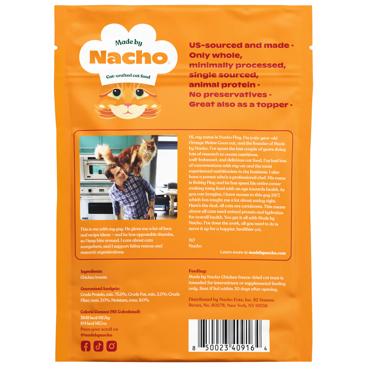 Made By Nacho Freeze-Dried Chicken Breast Cat Treats - 0.9 oz.