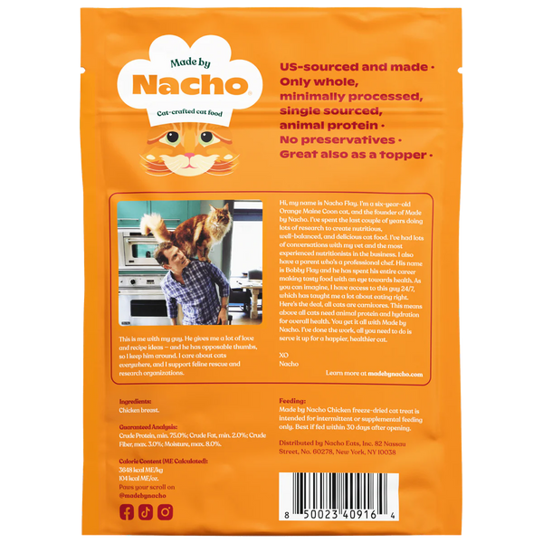 Made By Nacho Freeze-Dried Chicken Breast Cat Treats - 0.9 oz.