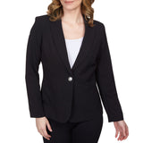 Emaline Womens Long Sleeve Button Blazer Jacket