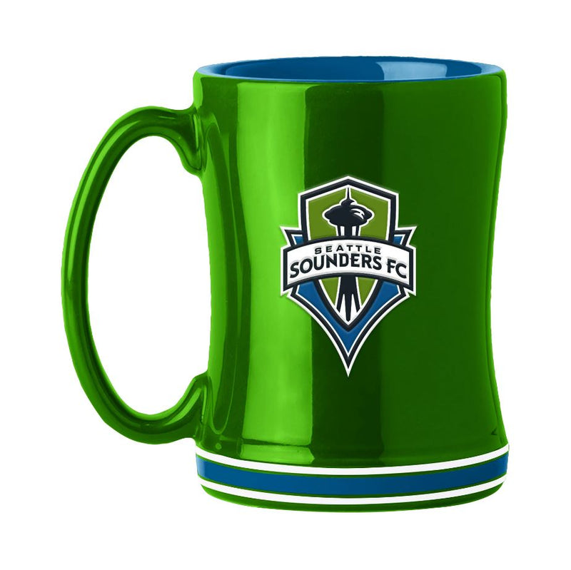 Logo Brands Seattle Sounders Relief Mug - 14 oz.