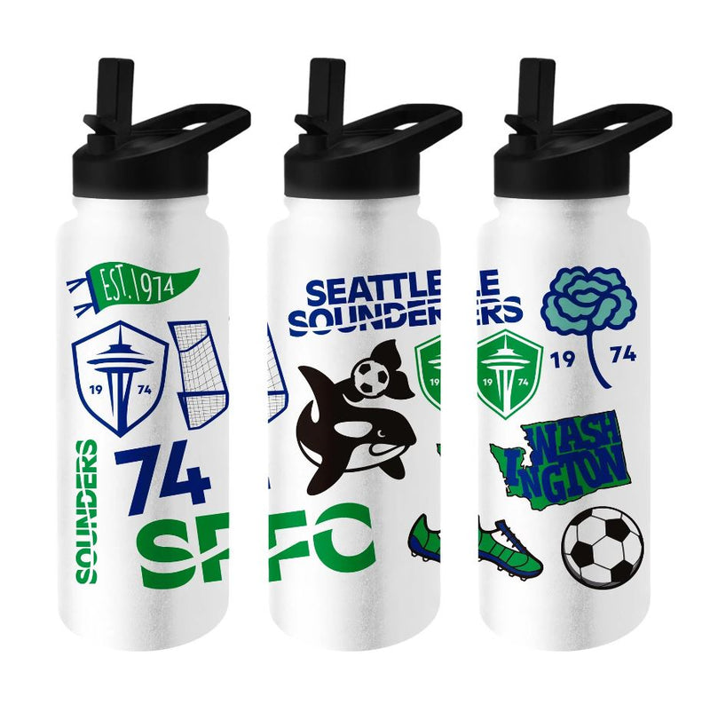 Logo Brands Seattle Sounders Native Quencher Bottle - 34 oz.
