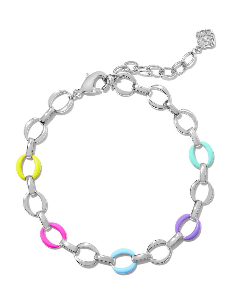 Kendra Scott Kelsey Multi Mix Silver Chain Bracelet