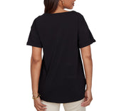 Ruby Road Womens Floral Noir Embroidered Knit Short Sleeve T-Shirt