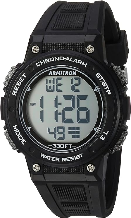 Armitron Womens Sport Digital Chronograph Resin Strap Watch