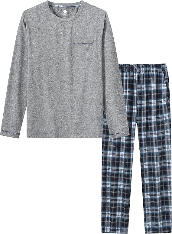 IZOD Mens Flannel Knit Sleep Set