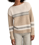 Lucky Brand Womens Fair Isle Boatneck Sweater