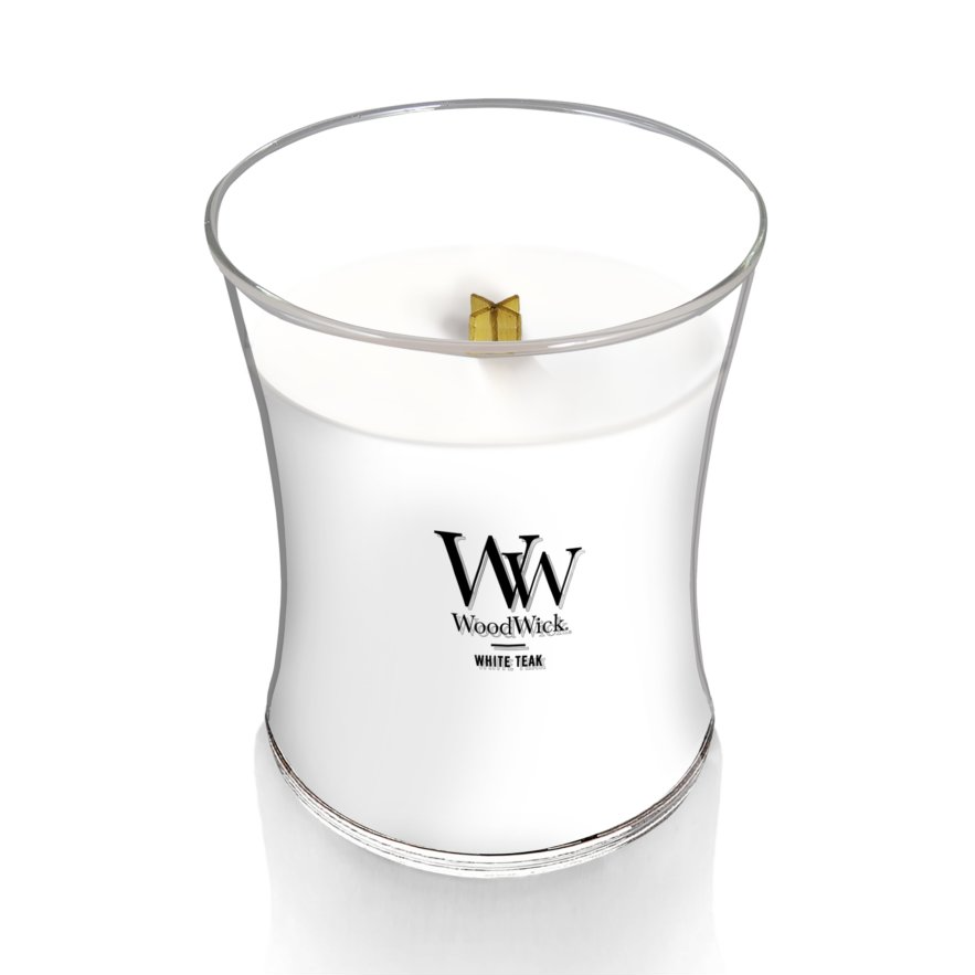 WoodWick Medium Hourglass Candle - White Teak – ShopCGX WoodWick Medium Hourglass Candle - White Teak – ShopCGX