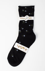 Legale Womens Floral Pillow Sole Crew Socks