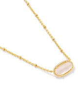 Kendra Scott Tiger Striped Elisa Short Pendant Necklace - Mother Of Pearl