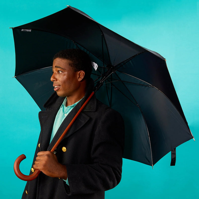 Totes Classic Solid Wood Stick Umbrella
