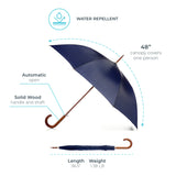 Totes Classic Solid Wood Stick Umbrella