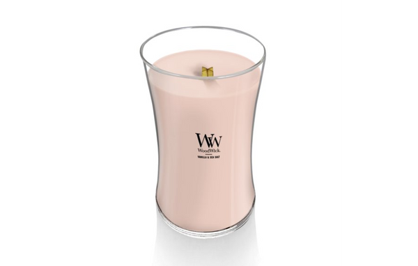 WoodWick Large Hourglass Candle - Vanilla & Sea Salt