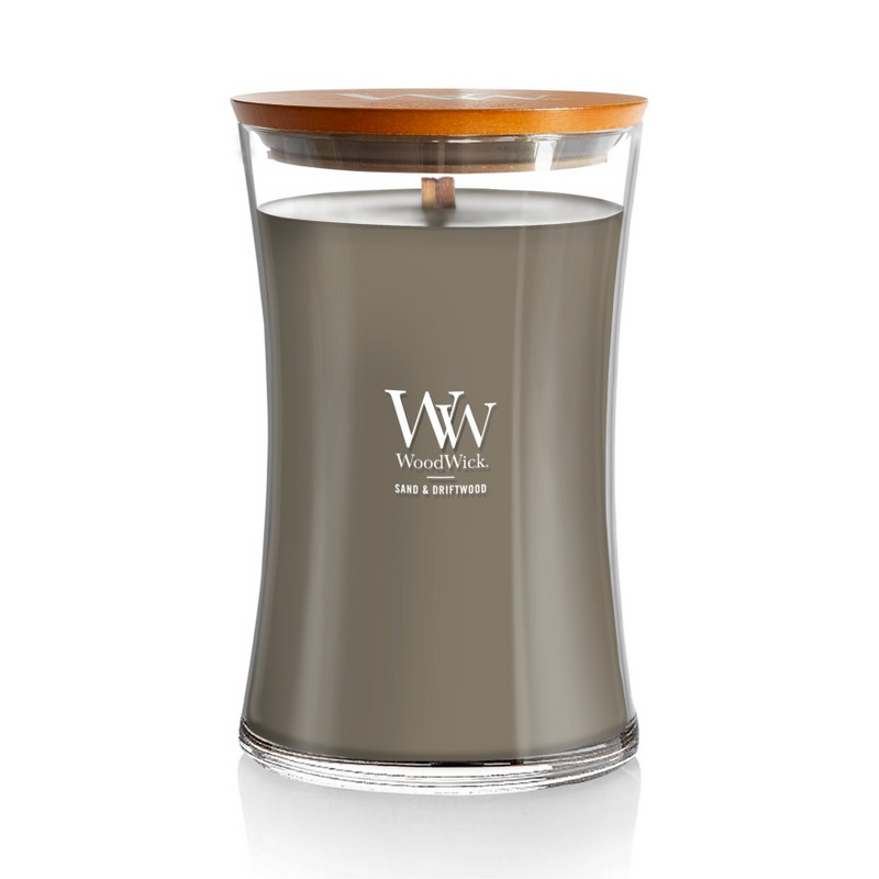 WoodWick Large Hourglass Candle - Sand & Driftwood