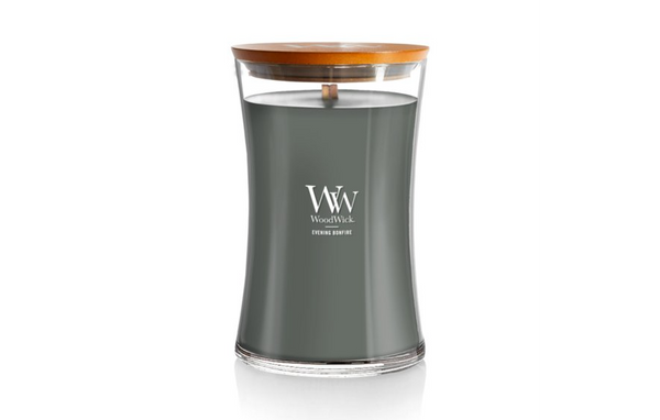 WoodWick Large Hourglass Candle - Evening Bonfire