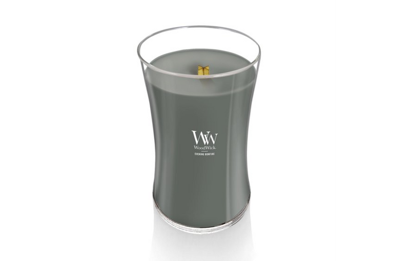 WoodWick Large Hourglass Candle - Evening Bonfire