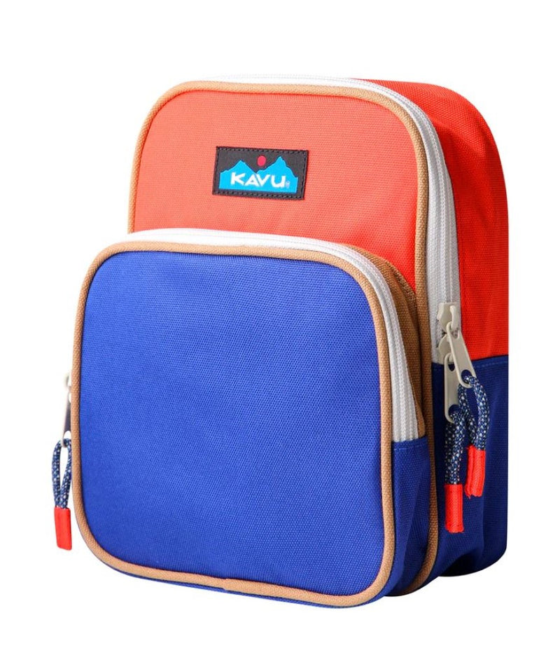 Kavu Bag- blue and white with bright orange zippers Kavu | Bags | Kavu Bag Blue And White With Bright Orange  main image 2