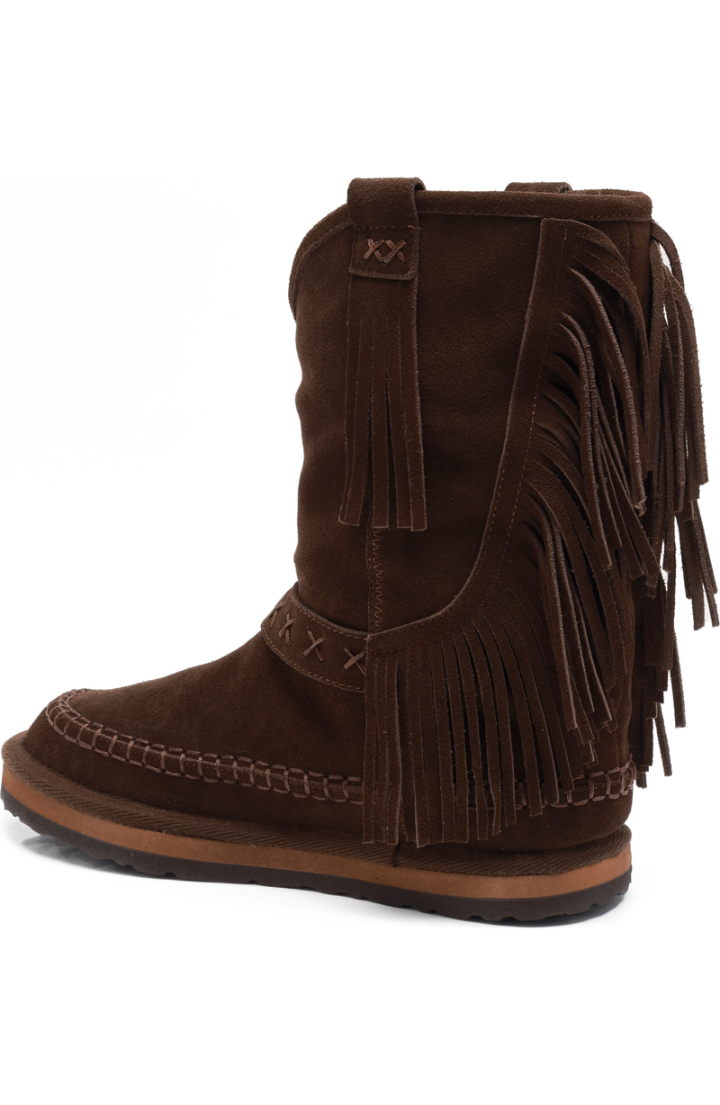 Free People Womens Faye Fringe Pull On Boots