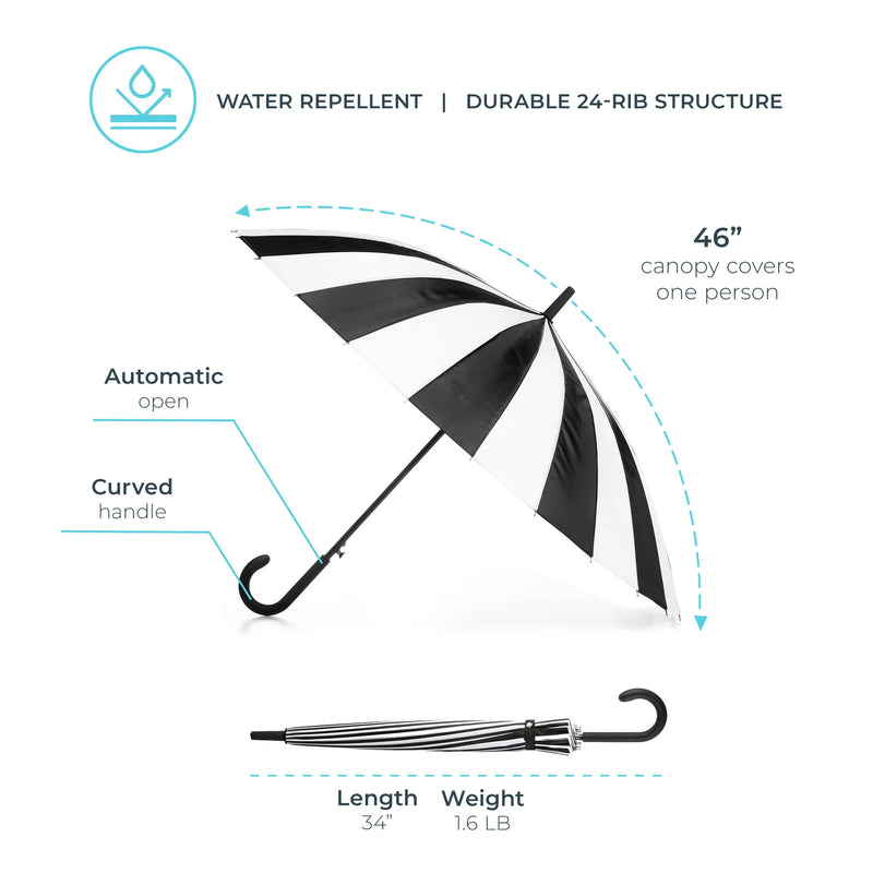 Totes Luxury Stick Umbrella