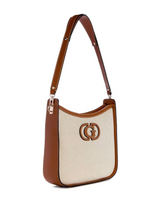 GUESS Sebina Canvas Bucket Shoulder Handbag