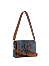 GUESS Sebina Canvas Fold-Over Shoulder Handbag