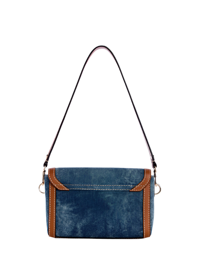 GUESS Sebina Canvas Fold-Over Shoulder Handbag