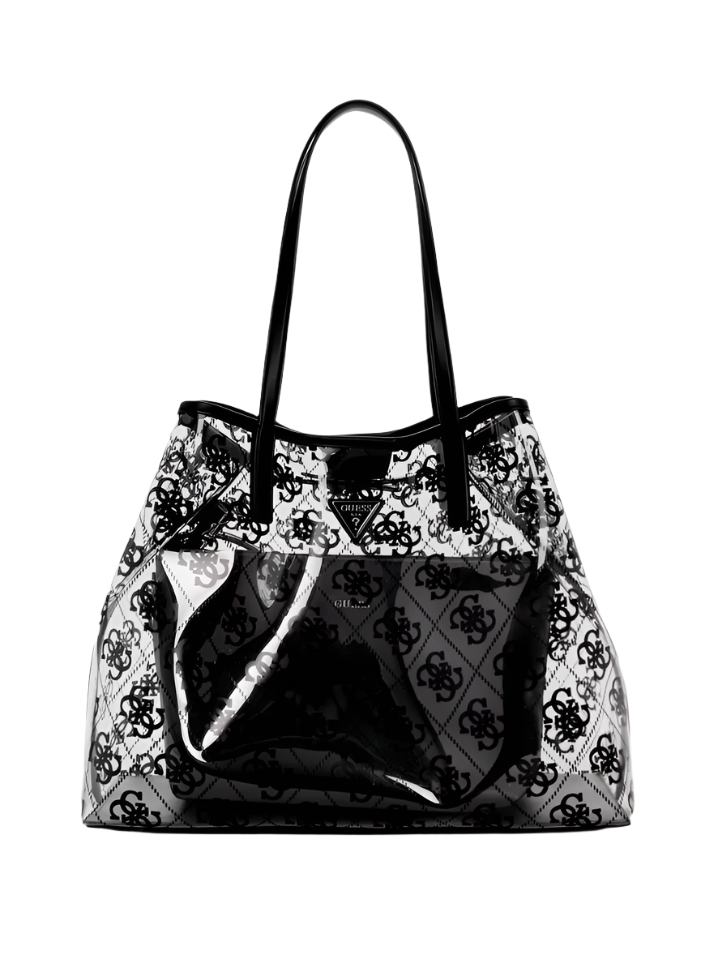 GUESS Tuana Clear Quattro G Large Tote Handbag