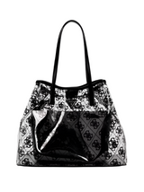 GUESS Tuana Clear Quattro G Large Tote Handbag
