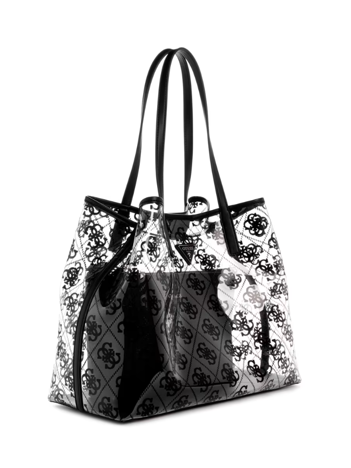 GUESS Tuana Clear Quattro G Large Tote Handbag