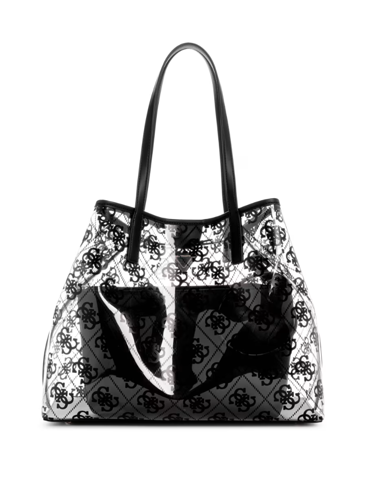 GUESS Tuana Clear Quattro G Large Tote Handbag
