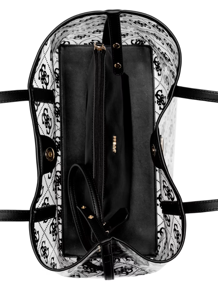 GUESS Tuana Clear Quattro G Large Tote Handbag