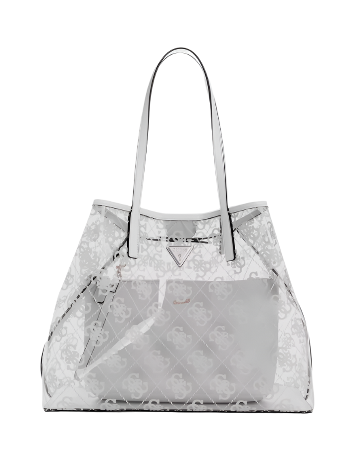 GUESS Tuana Clear Quattro G Large Tote Handbag