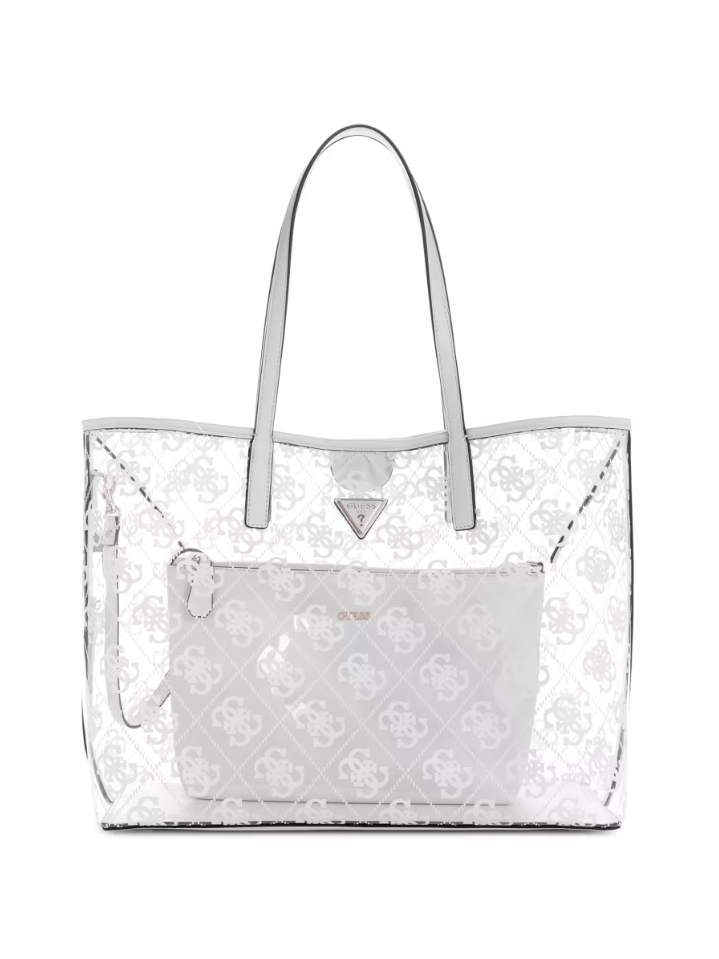 GUESS Tuana Clear Quattro G Large Tote Handbag