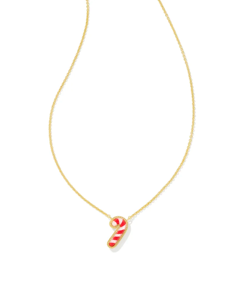 Kendra Scott Candy Cane Gold Short Pendant Necklace - Ivory Mother of Pearl